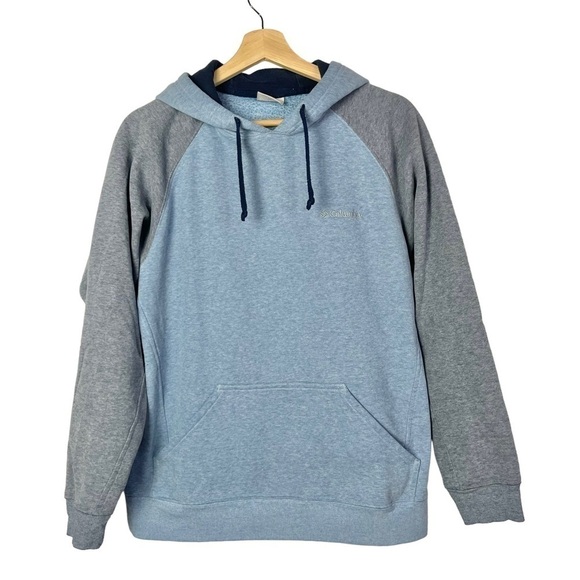 Columbia Hart Mountain Blue Two Tone Hoodie Sweatshirt M - Picture 1 of 3